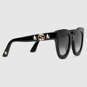 GUCCI ROUND-FRAME ACETATE SUNGLASSES WITH STAR